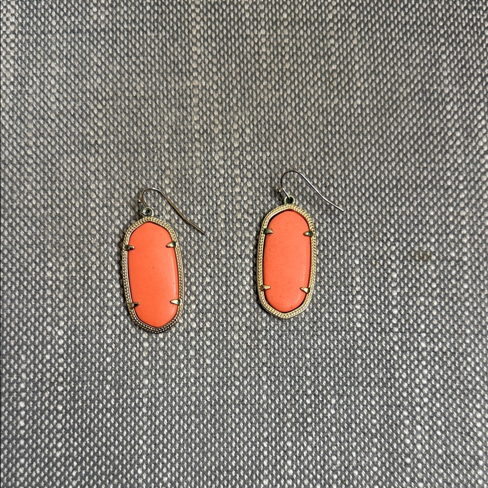 Kendra Scott Gold & Coral Earrings-purchased at Nordstroms. Excellent condition!